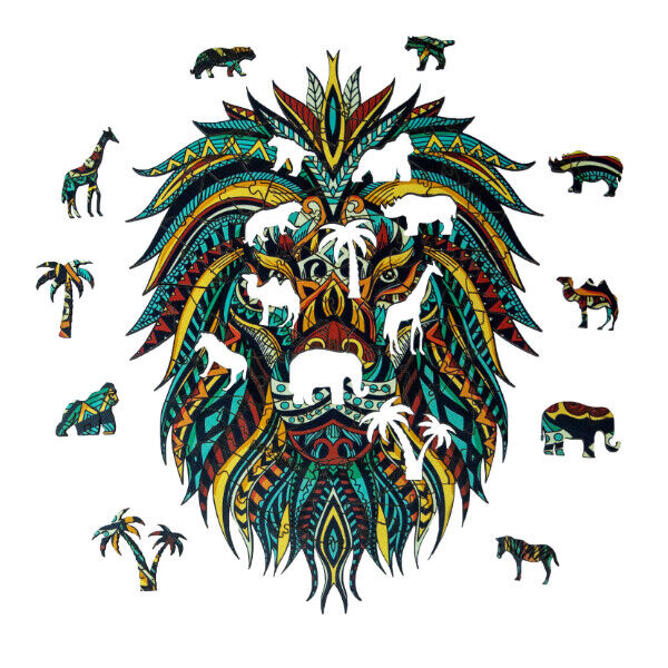 NEW Wooden Puzzle Mysterious Lion A4 3D 2022 Gift