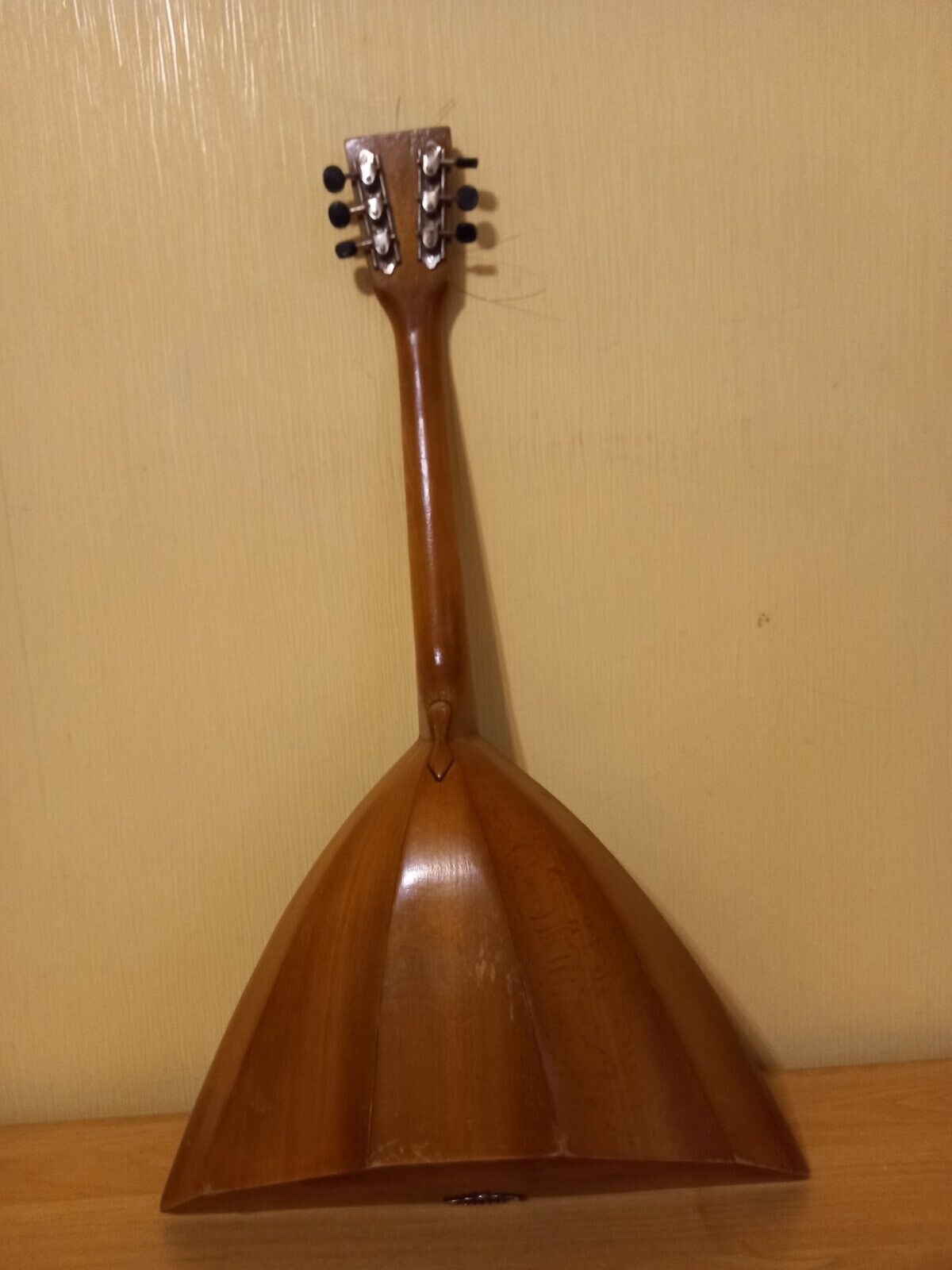 Balalayka Folk Instrument USSR Soviet Balalaika Hand Painted War Destroyed Tank