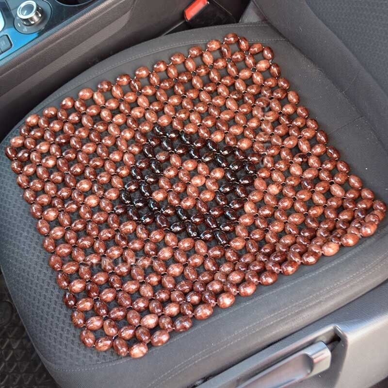 NEW Cushion Cover Therapy Wooden Beaded Massage Vehicle Car Seat Chair Rolling