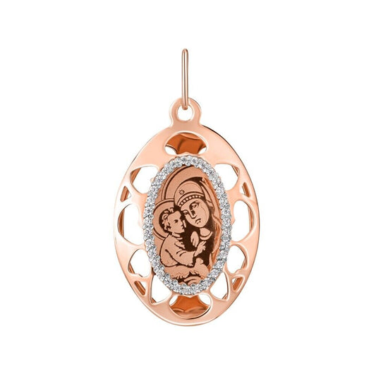 New Pendant Patron Saint Medal Orthodox Necklace Jewelry Charm 14k gold (585)