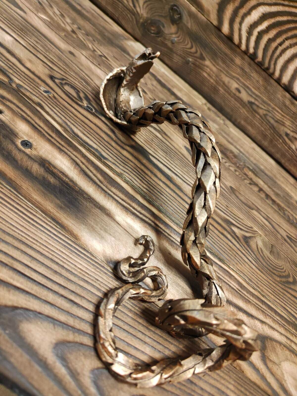 Handmade Push Pull Door - Cobra Handle - Hand Forged Wrought Iron Entrance Entry