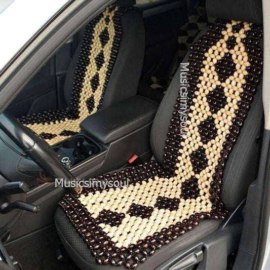 New Cushion Cover Therapy Wooden Beaded Massage Vehicle Car Seat Chair Rolling