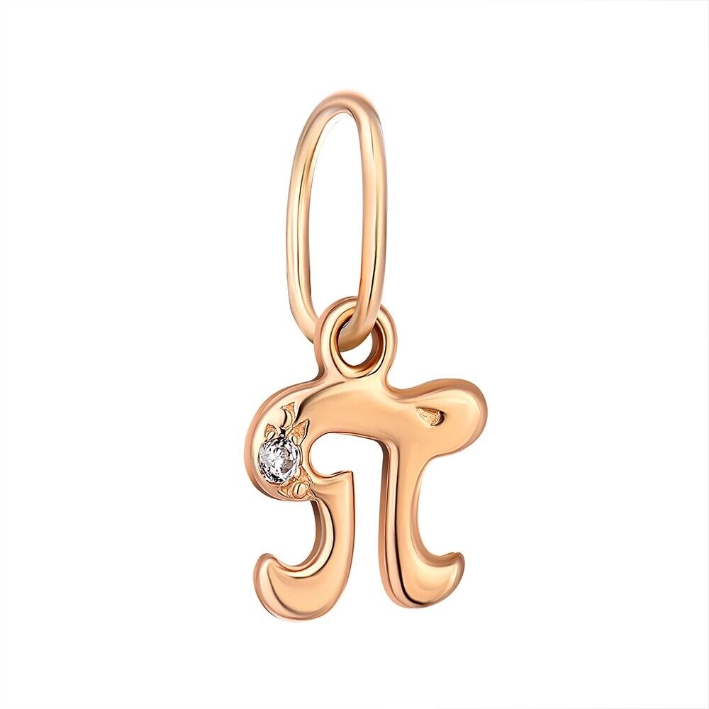 New Pendant - Letter P Name Girl Woman Necklace Jewelry Charm 14k gold (585)