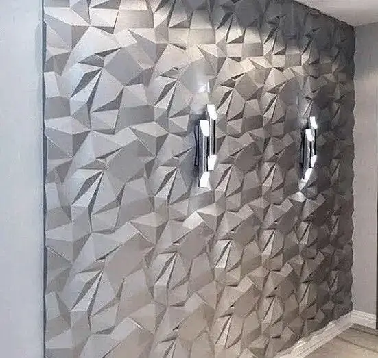 2pcs Panels Wall ABS Stone Art Plastic Mold Decor 3D Plaster Tile Form Design