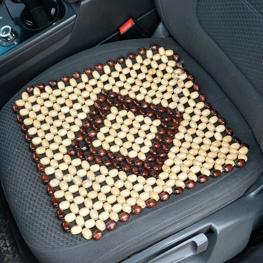NEW Cushion Cover Therapy Wooden Beaded Massage Vehicle Car Seat Chair Rolling