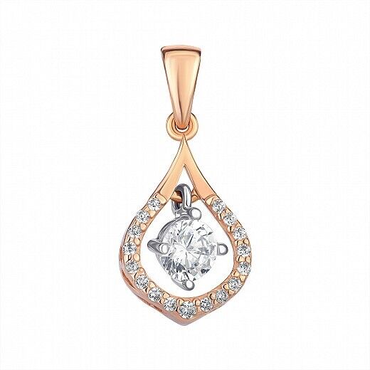 New Pendant -  Droplet Necklace Jewelry Charm 14k gold (585)
