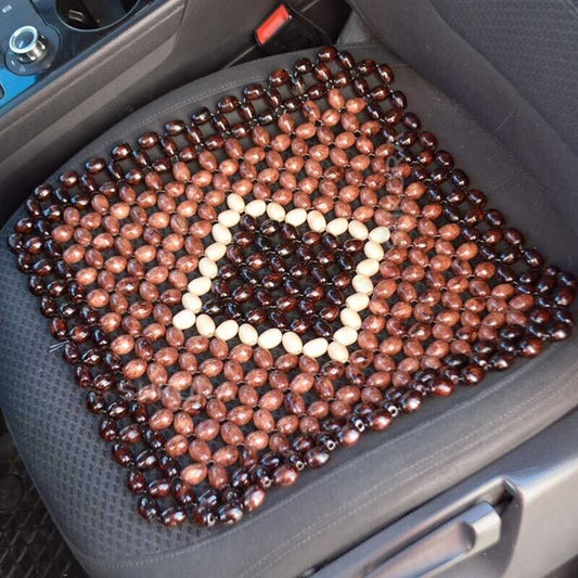 NEW Cushion Cover Therapy Wooden Beaded Massage Vehicle Car Seat Chair Rolling