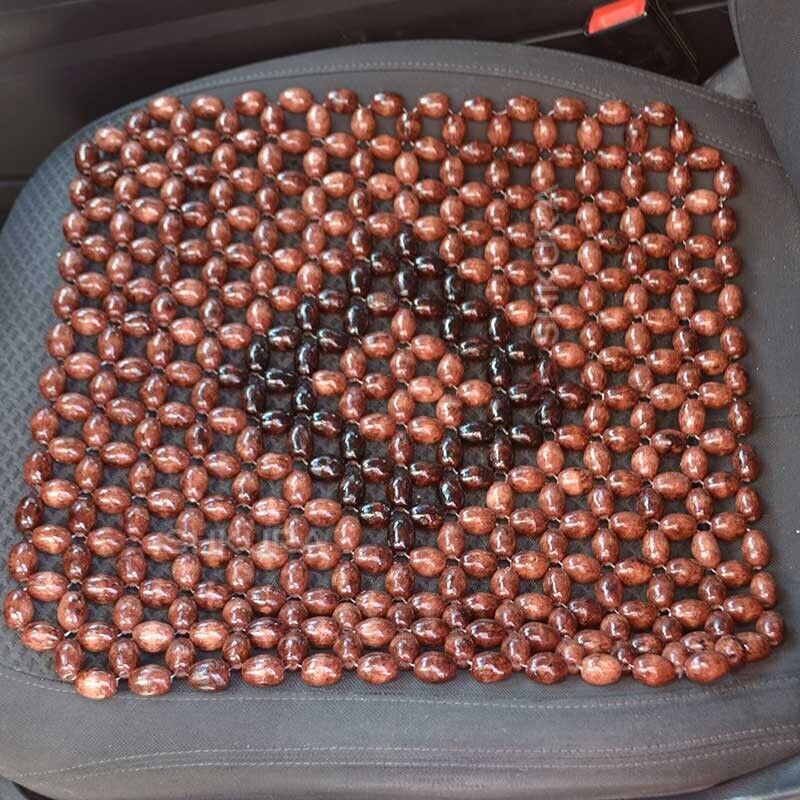 NEW Cushion Cover Therapy Wooden Beaded Massage Vehicle Car Seat Chair Rolling