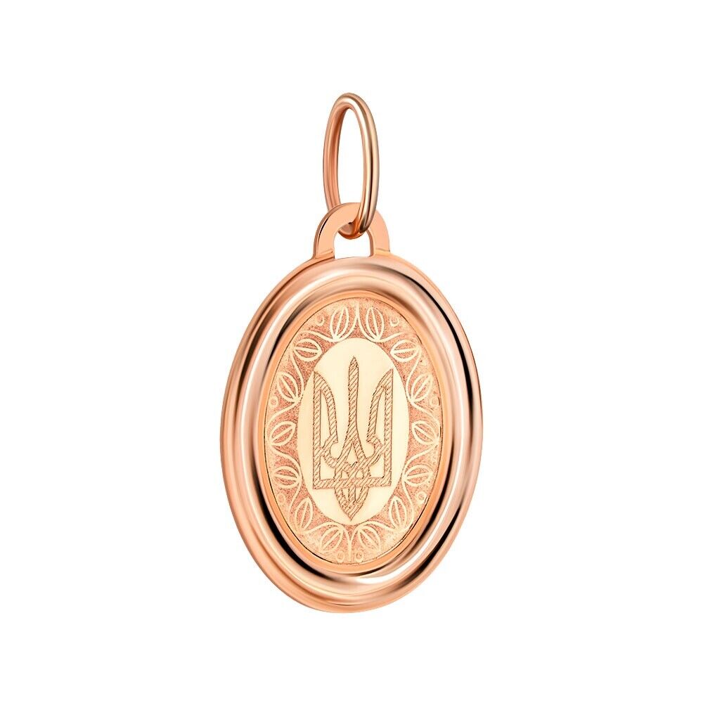 New Pendant -  Hymn Trident Тризуб Ukrainian Necklace Jewelry 14k gold (585)