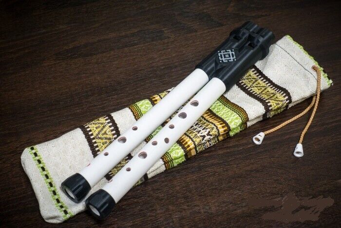 NEW - Double Sopilka Ukrainian Chromatic Double Flute - dzholomyga dvodentsivka