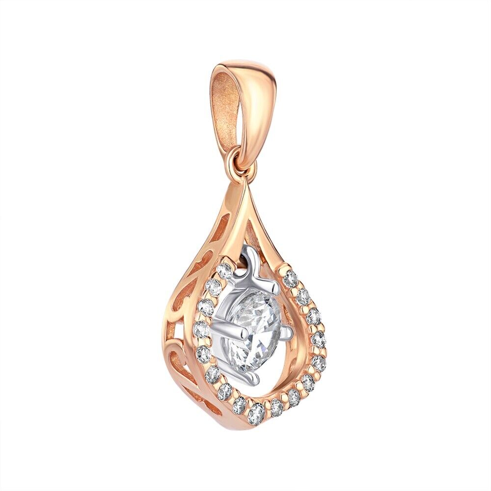 New Pendant -  Droplet Necklace Jewelry Charm 14k gold (585)