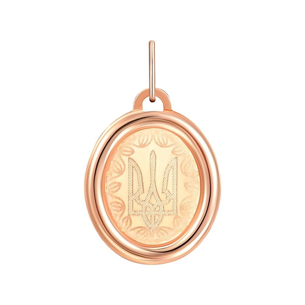 New Pendant -  Hymn Trident Тризуб Ukrainian Necklace Jewelry 14k gold (585)