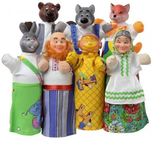 Show Puppet Hand Puppet Kolobok Колобок New Toy 7 pcs
