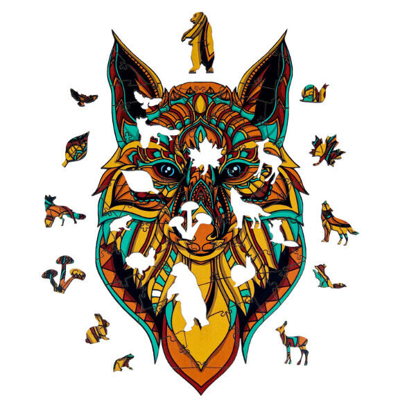 NEW Wooden Puzzle Mysterious Fox  A4 3D 2022 Gift