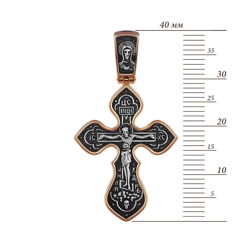 New Pendant Cross Jesus Christ Crucifix Orthodox Jewelry Sterling 925 Silver