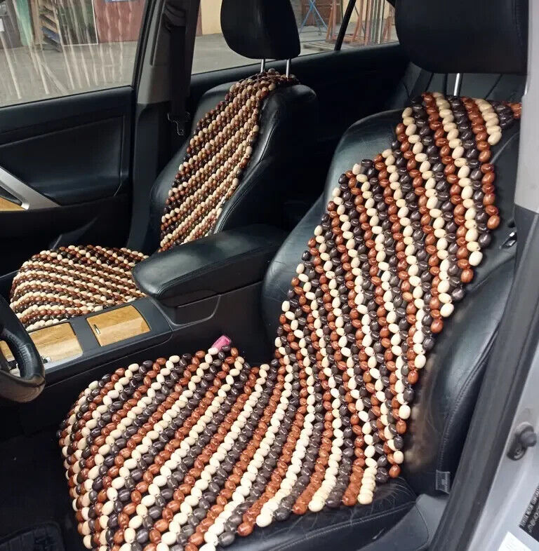 Truck Cushion Cover Therapy Wooden Beaded Massage Vehicle Car Seat Chair Rolling