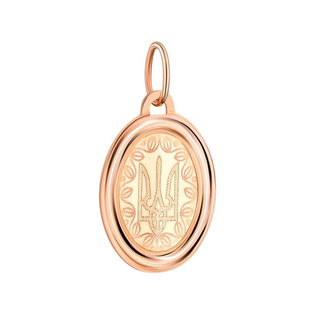 New Pendant -  Hymn Trident Тризуб Ukrainian Necklace Jewelry 14k gold (585)