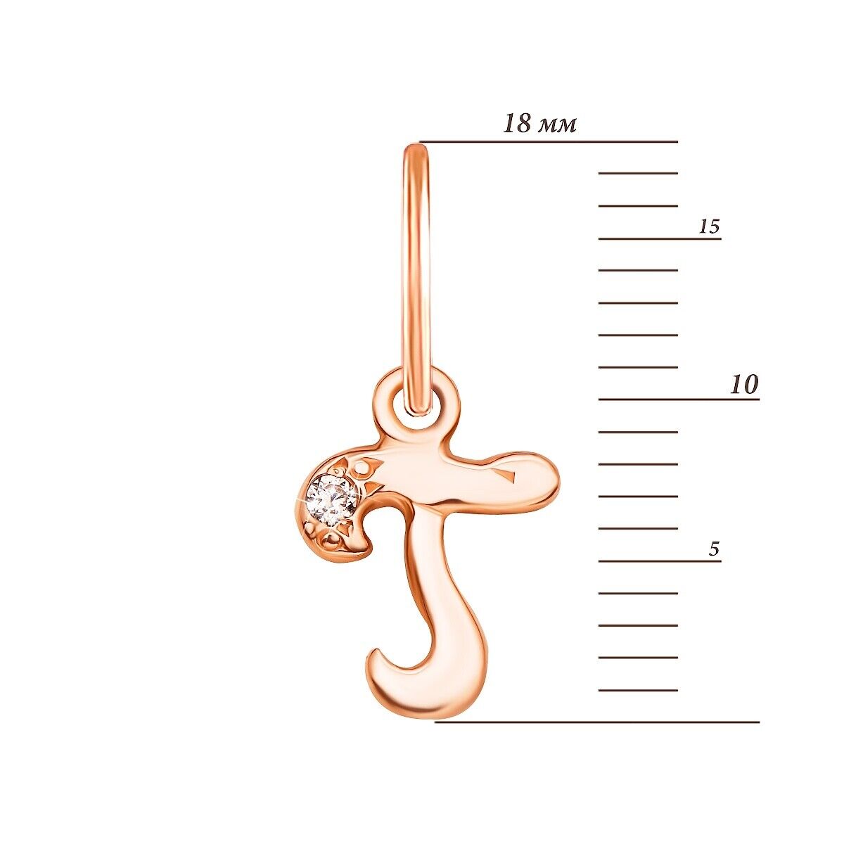 New Pendant - Letter T Name Girl Necklace Jewelry Charm 14k gold (585)