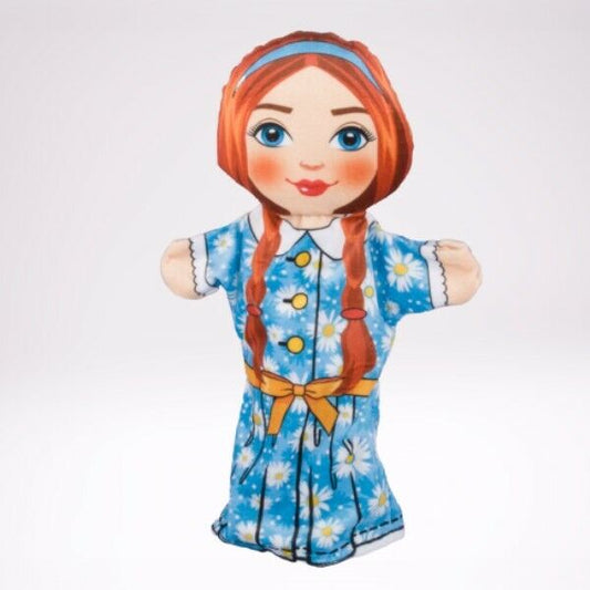 Show Puppet Hand Puppet Girl Miss Red hair New Toy