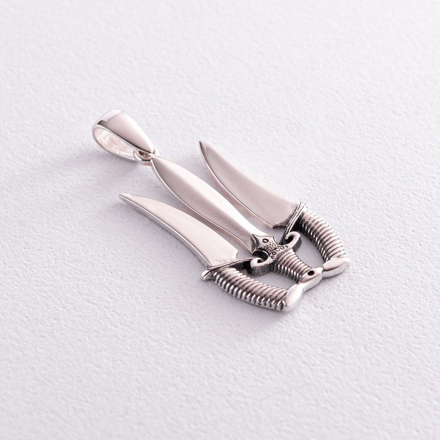 Pendant Ukrainian Trident Tryzub Ukraine Necklace Jewelry Charm Silver