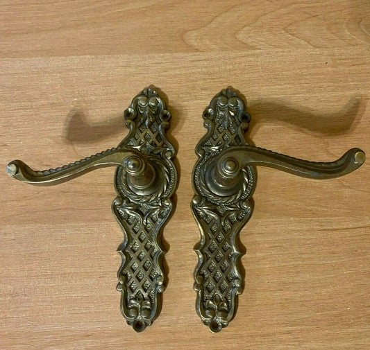 Vintage Door Handle Antique Doorknob Antique Bronze Art Deco Brass Exclusive