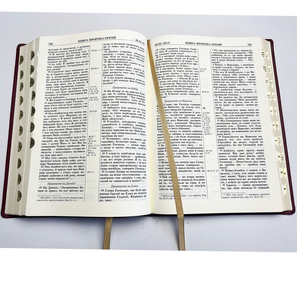 Ukrainian Bible - Біблія професора Огієнка стрічки-закладки Індекси 22 х 29 cm