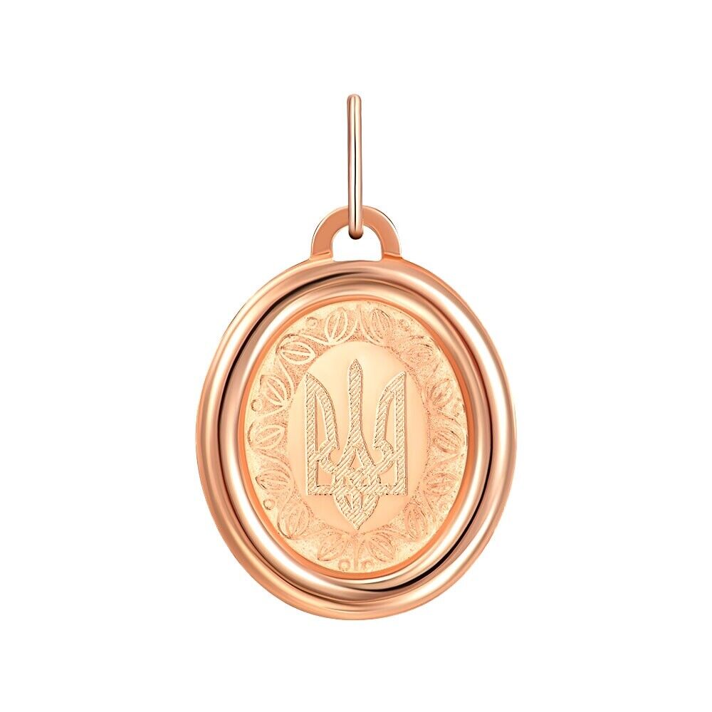 New Pendant -  Hymn Trident Тризуб Ukrainian Necklace Jewelry 14k gold (585)
