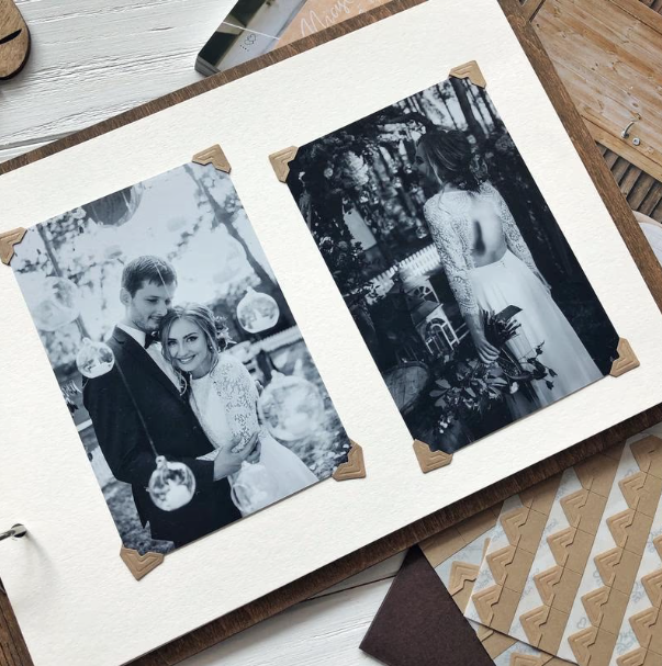 NEW 2022 - Wooden Photo Album Unique Holder Wedding Photoalbum 33,5x23cm