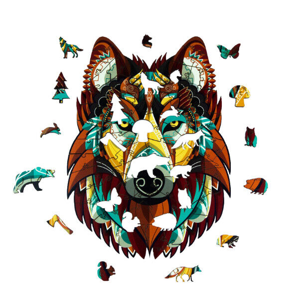 NEW Wooden Puzzle Mysterious Wolf  A4 3D 2022 Gift
