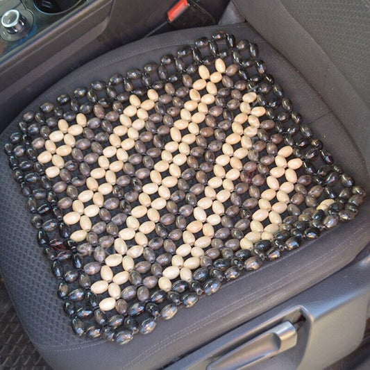 NEW Cushion Cover Therapy Wooden Beaded Massage Vehicle Car Seat Chair Rolling