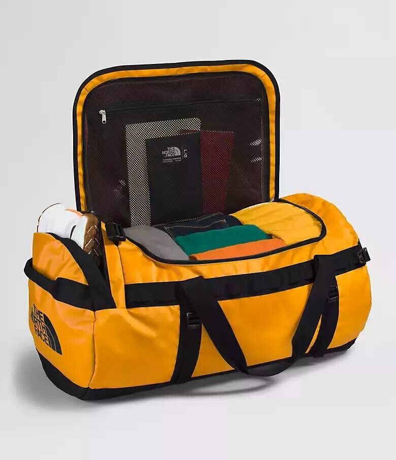 NEW The North Face Base Camp Duffel Bag Backpack 95L Yellow - Size L