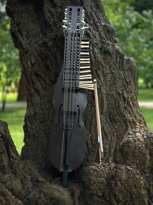 Nyckelharpa, Sweden Violin bowed, Hurdy Gurdy, Keyed Fiddle, Moraharpa, Viola, Esseharpe, Tagelharpa, Handmade Electric-Acoustic Nyckelharpa