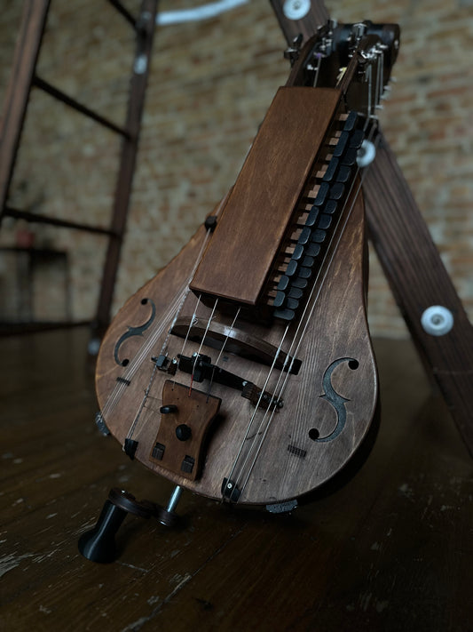 Hurdy-Gurdy, 20-String Hurdy Gurdy, Handmade Hurdy Gurdy, Wooden Hurdy Gurdy, Lyre Instrument, Model Premium, Handcrafted Hurdy Gurdy
