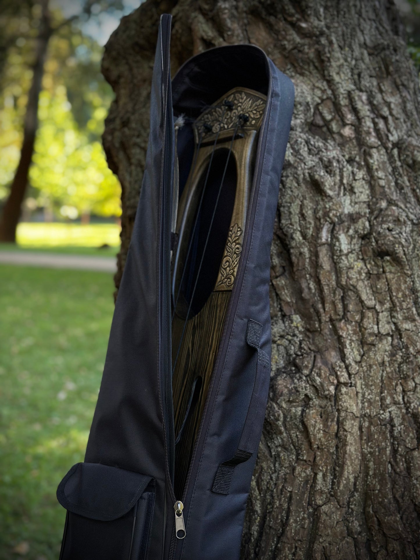 Tagelharpa Case, Handmade Soft Case, Harpa Bag, Tagelharpa cover, Harpa Case, Tagelharpa Soft Case, Handmade Harpa Case