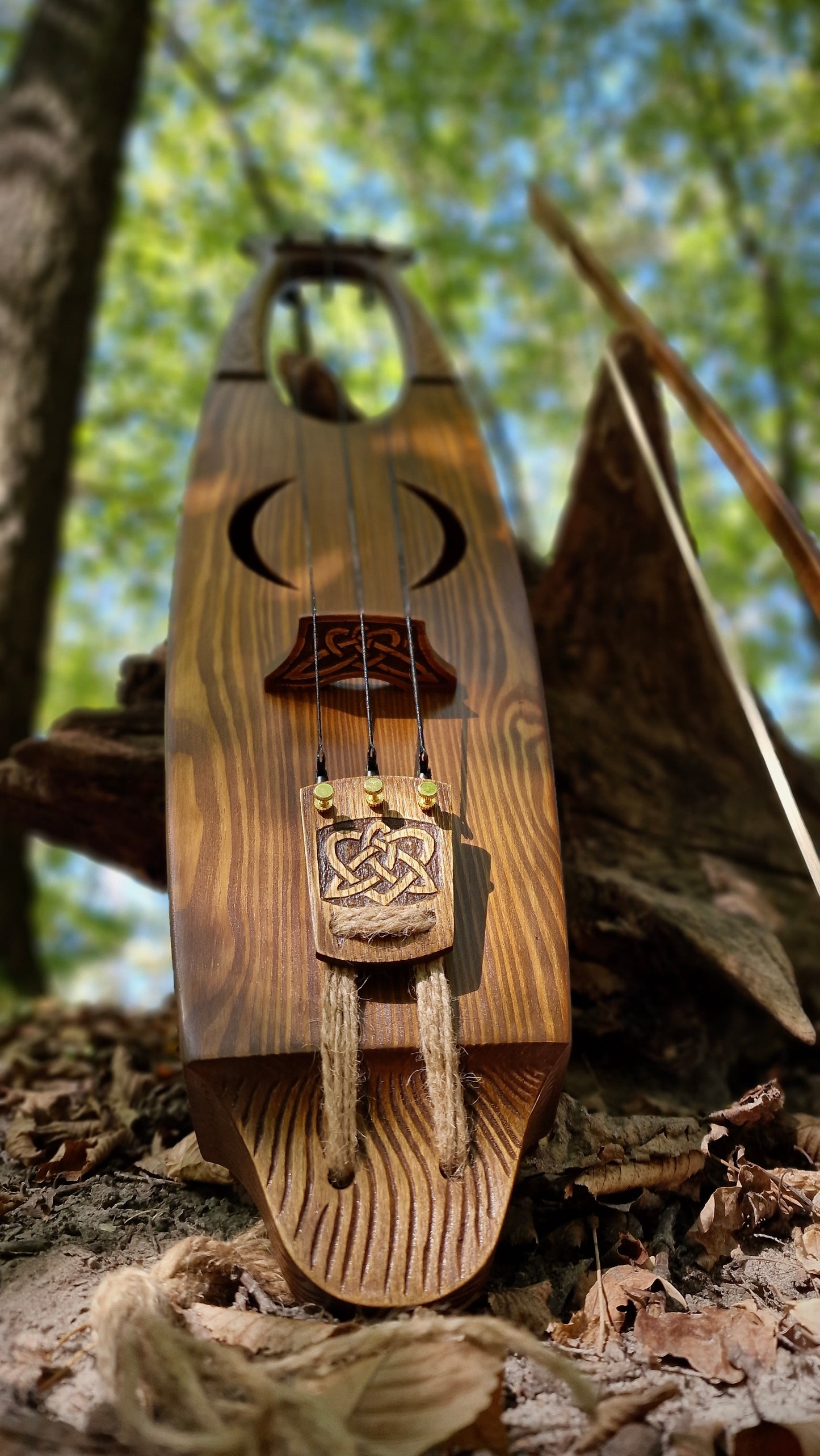 Tagelharpa Viking Scandinavian Traditional Lira Violin Talharpa 3 String Wood Jouhikko Talharpa Bowed Lyre