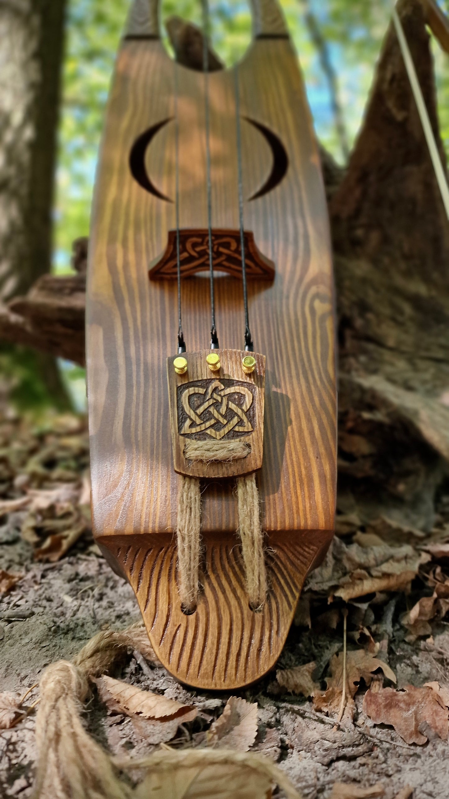 Tagelharpa Viking Scandinavian Traditional Lira Violin Talharpa 3 String Wood Jouhikko Talharpa Bowed Lyre
