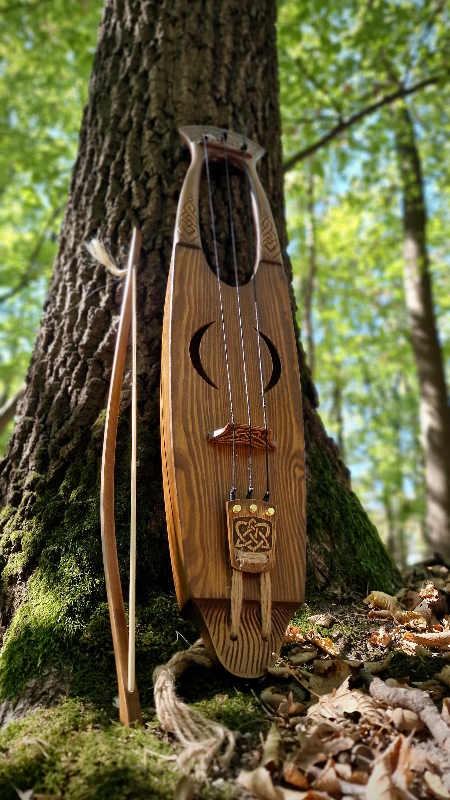 Tagelharpa Viking Scandinavian Traditional Lira Violin Talharpa 3 String Wood Jouhikko Talharpa Bowed Lyre