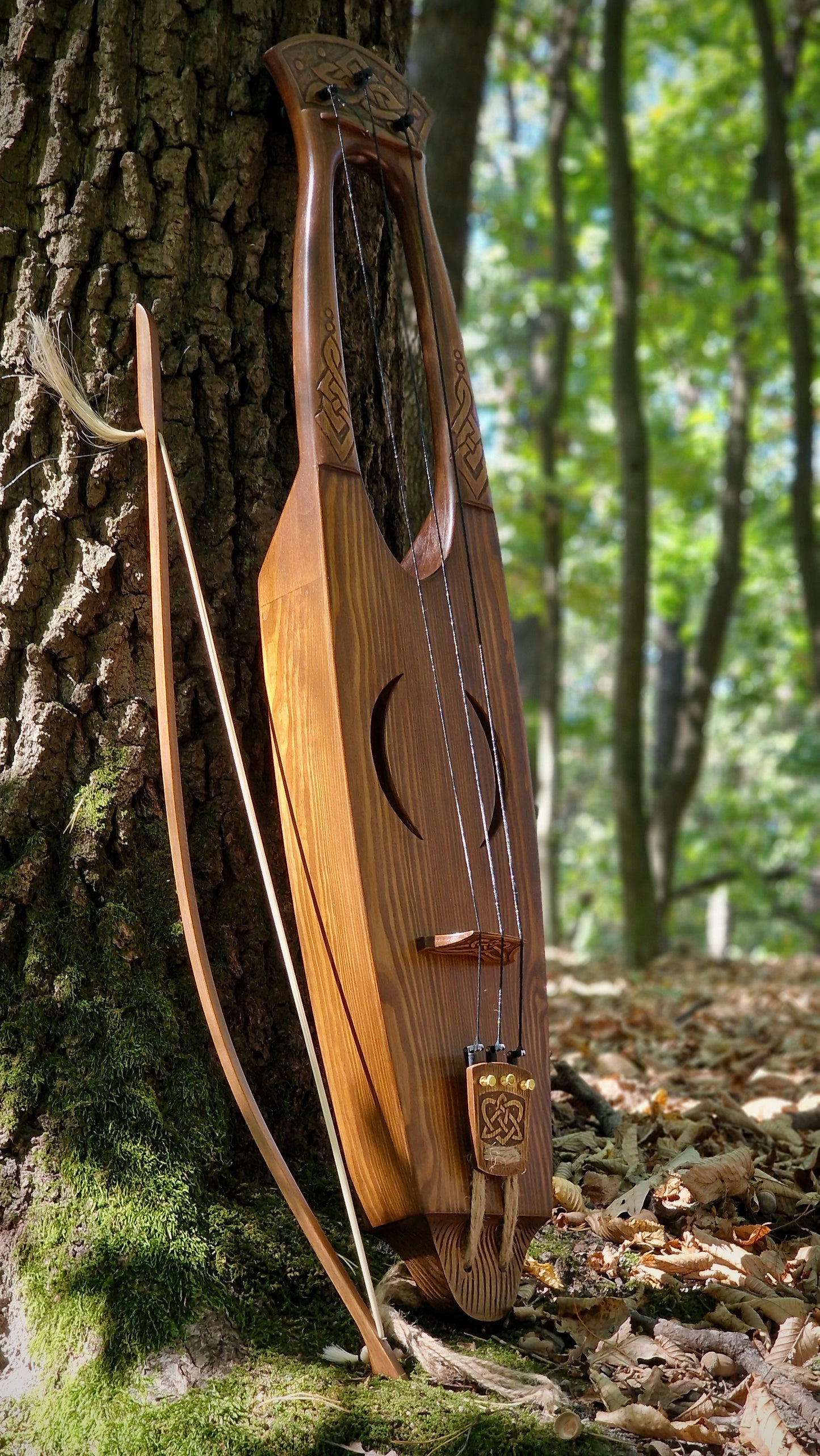 Tagelharpa Viking Scandinavian Traditional Lira Violin Talharpa 3 String Wood Jouhikko Talharpa Bowed Lyre