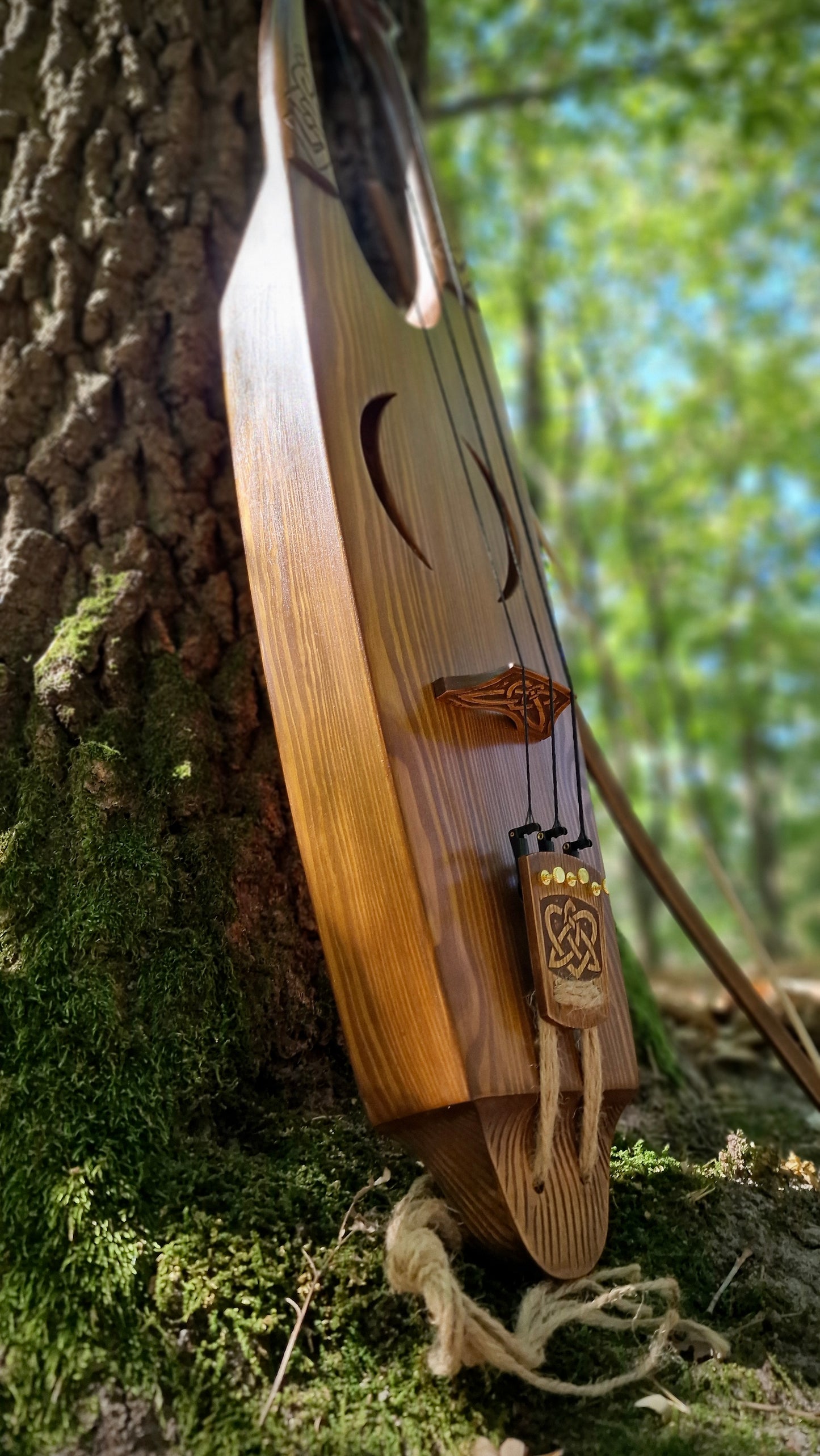 Tagelharpa Viking Scandinavian Traditional Lira Violin Talharpa 3 String Wood Jouhikko Talharpa Bowed Lyre