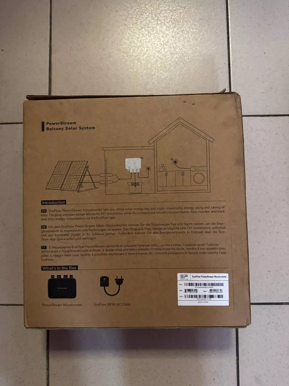 EcoFlow PowerStream MPPT Micro Inverter 600W + EcoFlow XT150 cable