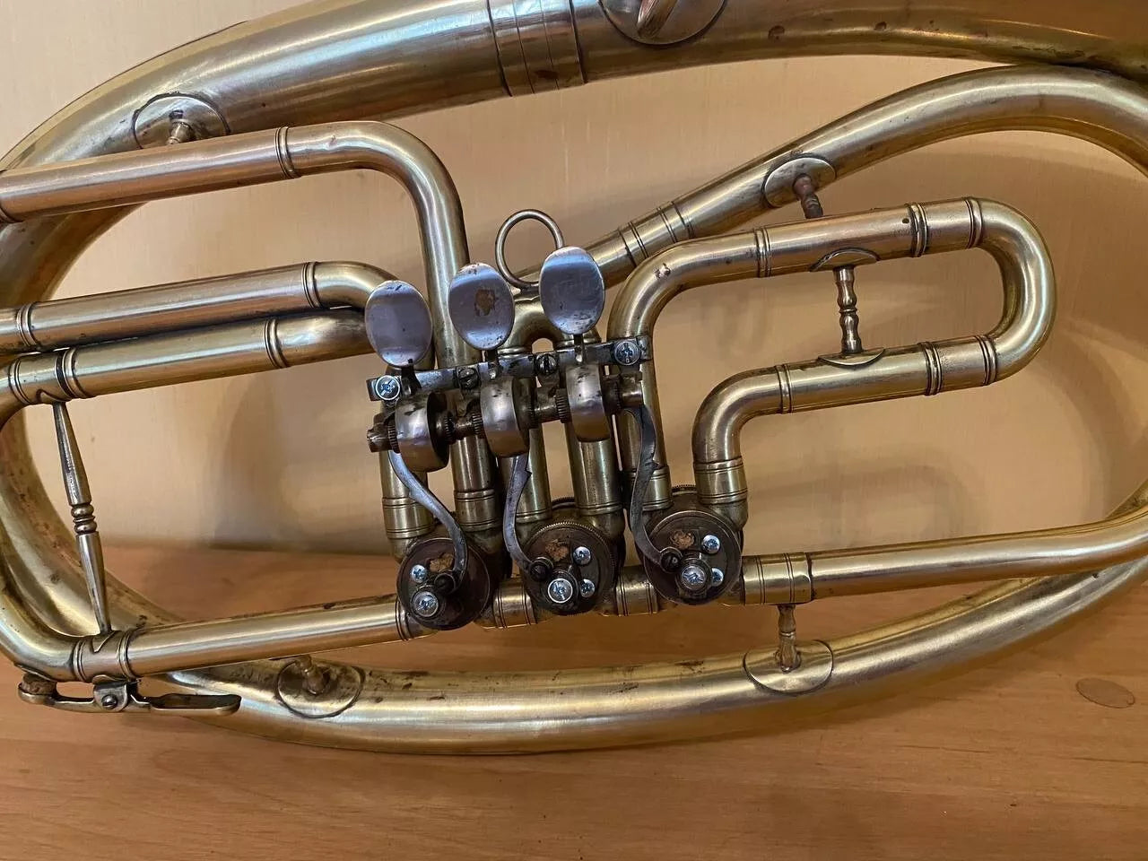 Tenor Wind Brass Musical Instrument USSR Soviet Horn Vintage and Rare