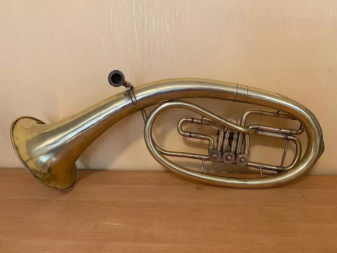 Tenor Wind Brass Musical Instrument USSR Soviet Horn Vintage and Rare