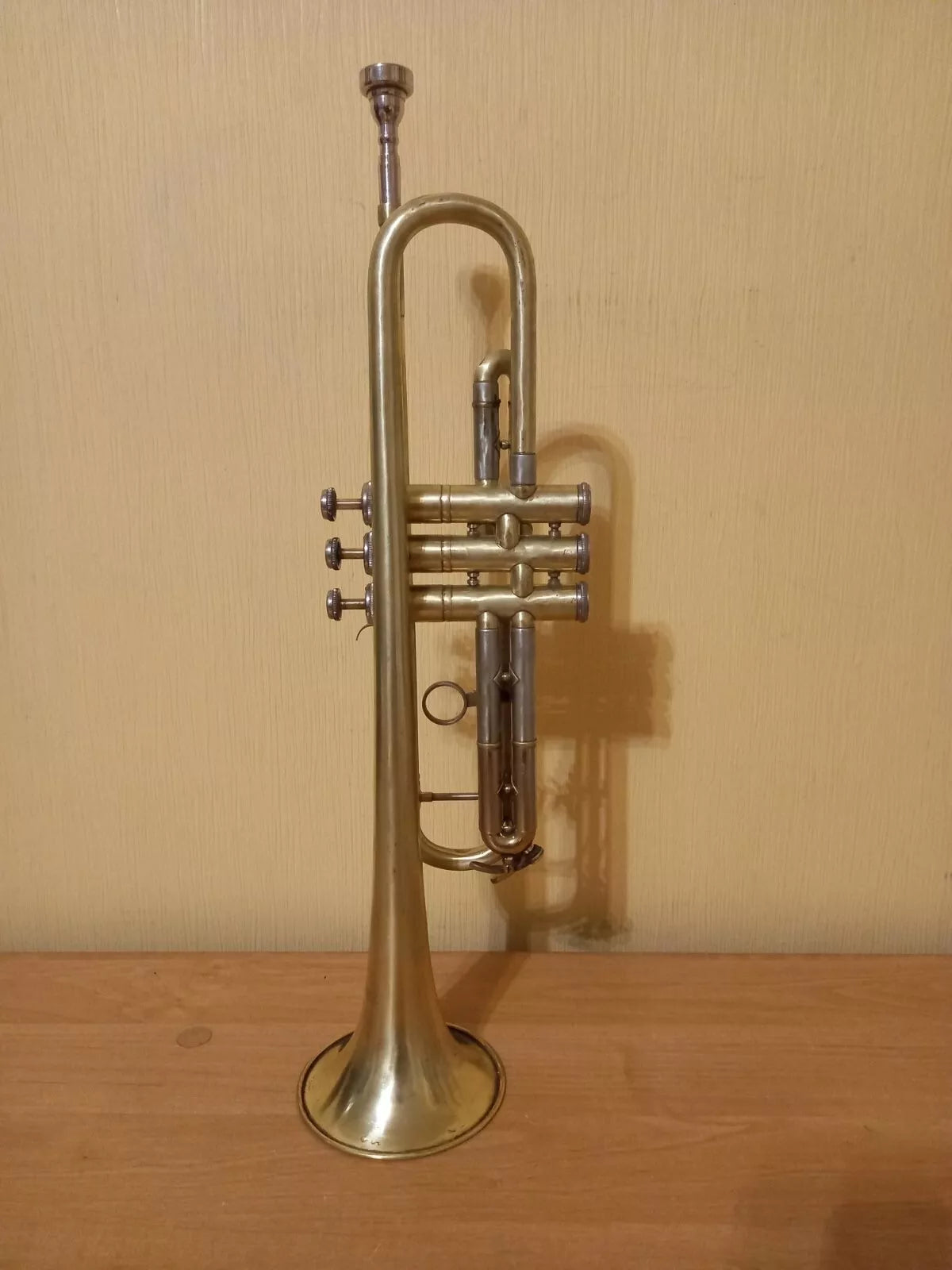 German Trumpet WELTKLANG  Musical Trompette 3 Valve Vintage Horn