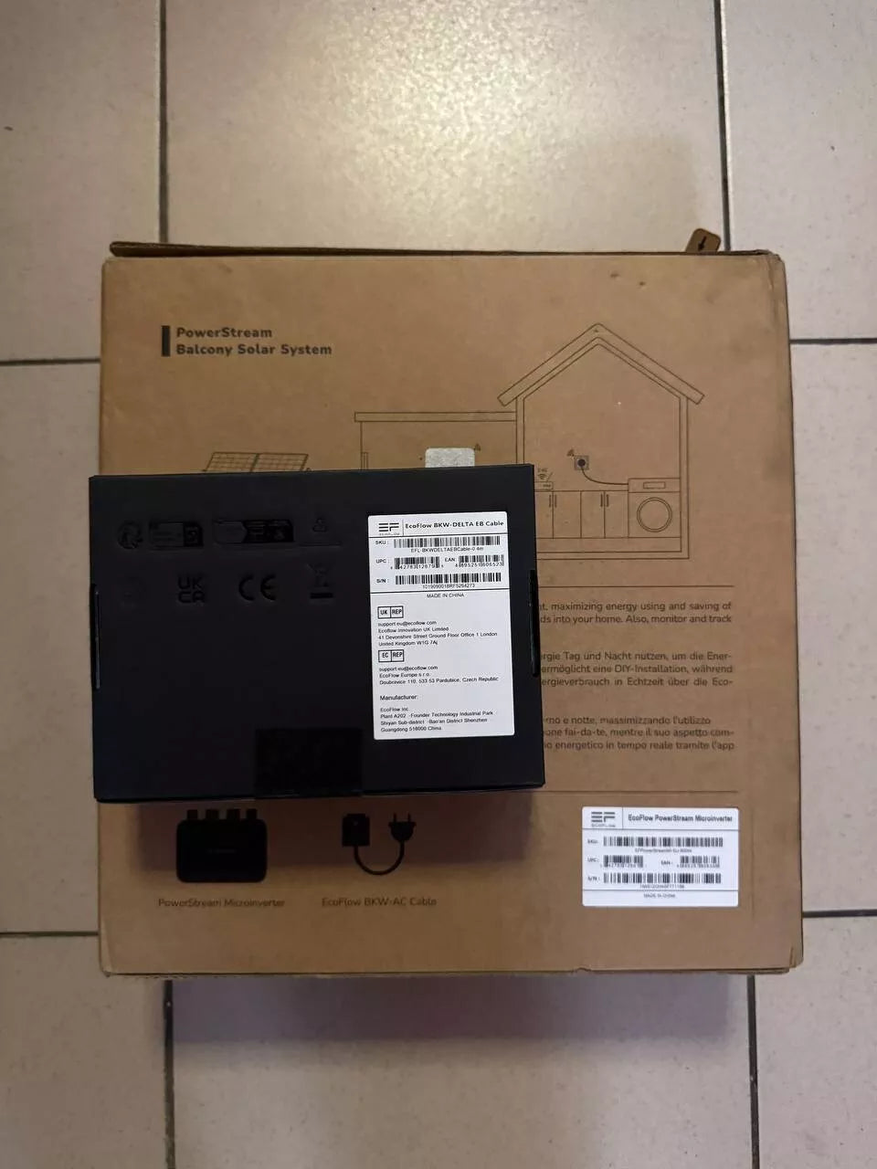 EcoFlow PowerStream MPPT Micro Inverter 600W + EcoFlow XT150 cable