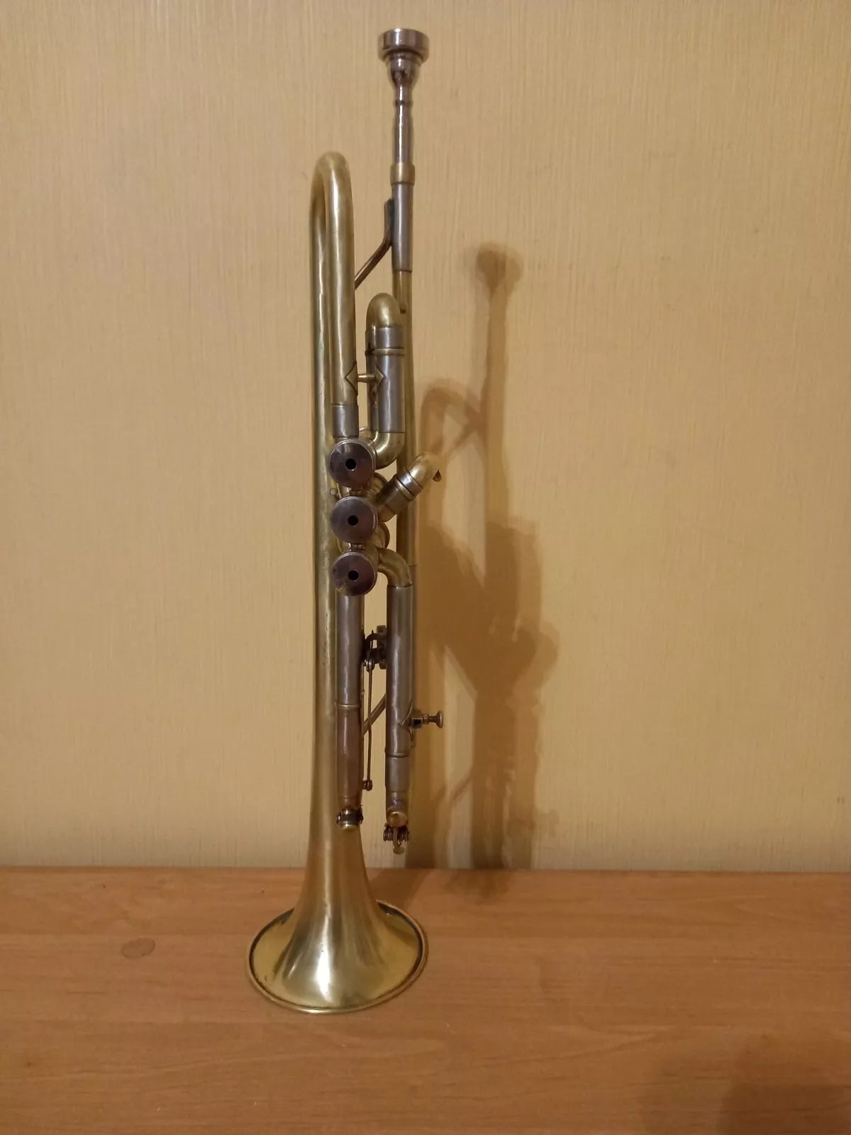 German Trumpet WELTKLANG  Musical Trompette 3 Valve Vintage Horn