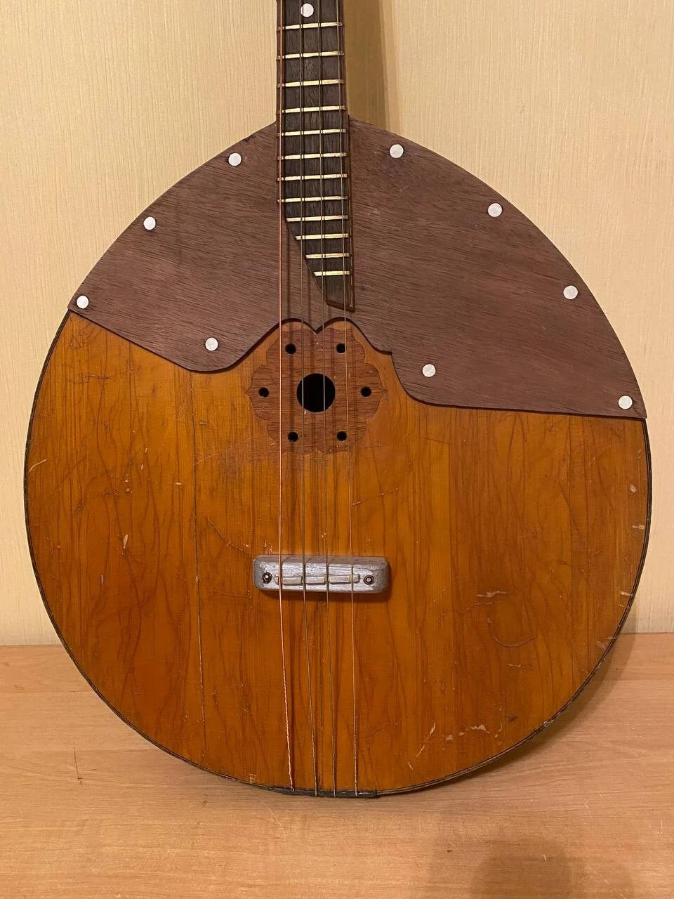 Domra Bass Folk Instrument 4 strings Ukrainian Ukraine Vintage